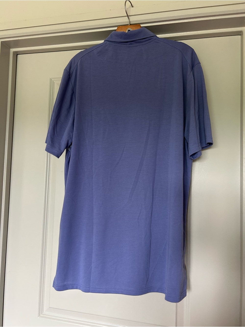 Oakley Men’s Lavender Polo with White Chest Stripe and Pocket - Picture 5 of 7